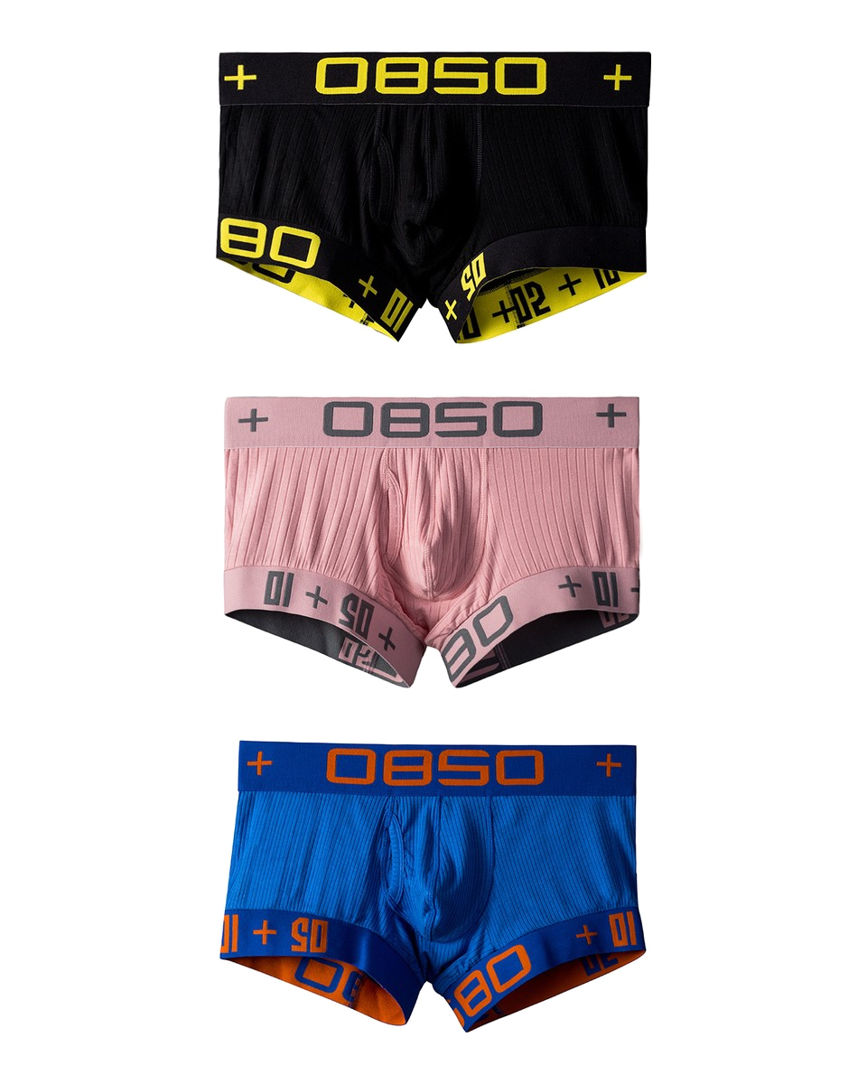0850 Ribbed Cotton Boxer Brief — 3-Pack