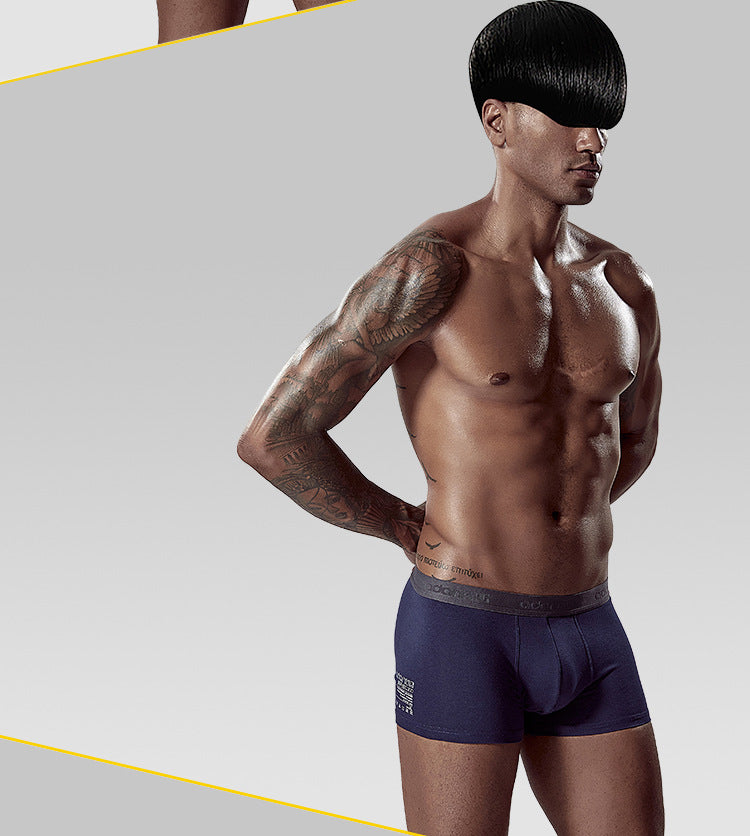METOIN Men’s METOIN Premium Cotton Blend Mid Rise Boxer Briefs Comfort Fit and Natural Lift