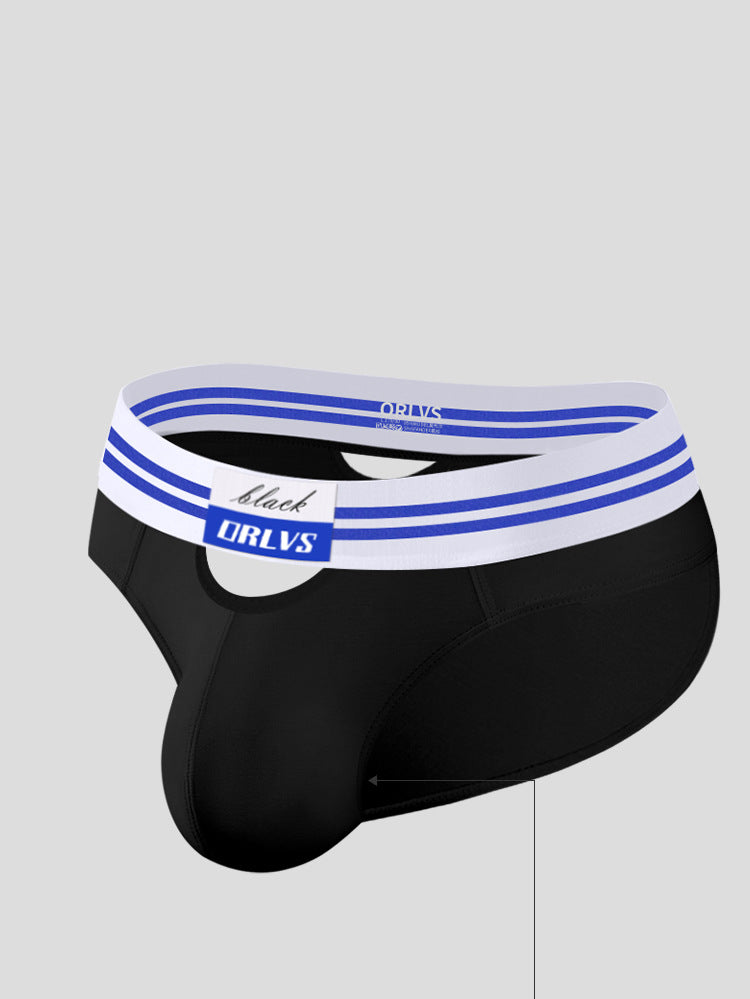 METOIN Ultra Thin High Cut Athletic Men's Briefs with Transparent Pouch Breathable Comfort Fit