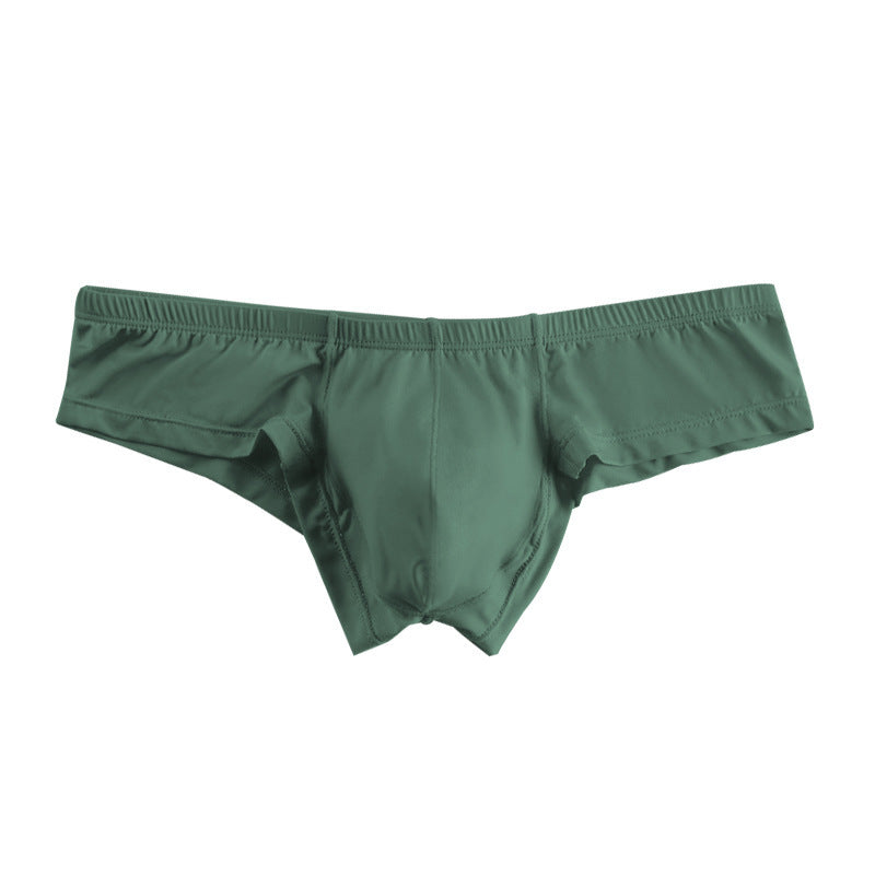 METOIN Men's Modal Athletic Low Rise Bikini Underwear Seamless Breathable Sporty Trunks with Cheeky Fit and Enhanced Support