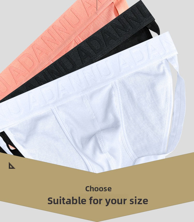 METOIN Men's Athletic Low Rise Micro Thong Underwear with Embossed Pattern High Cut Design Breathable Stretch Fabric