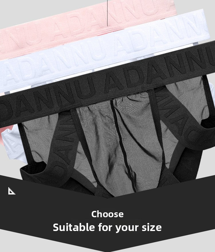 METOIN Comfortable Seamless Low Waist Butt Lifting Sports Elastic Underwear Athletic Triangle Briefs (AD772)