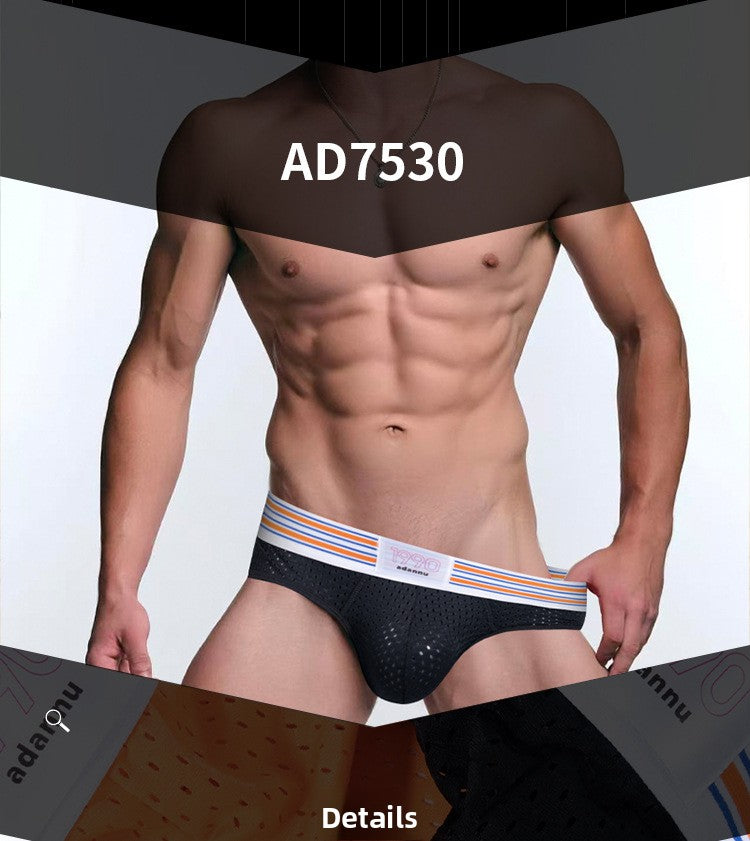 METOIN Men's Breathable Mesh Boxer Briefs with Removable 3D Butt Pads Comfort (AD7530)