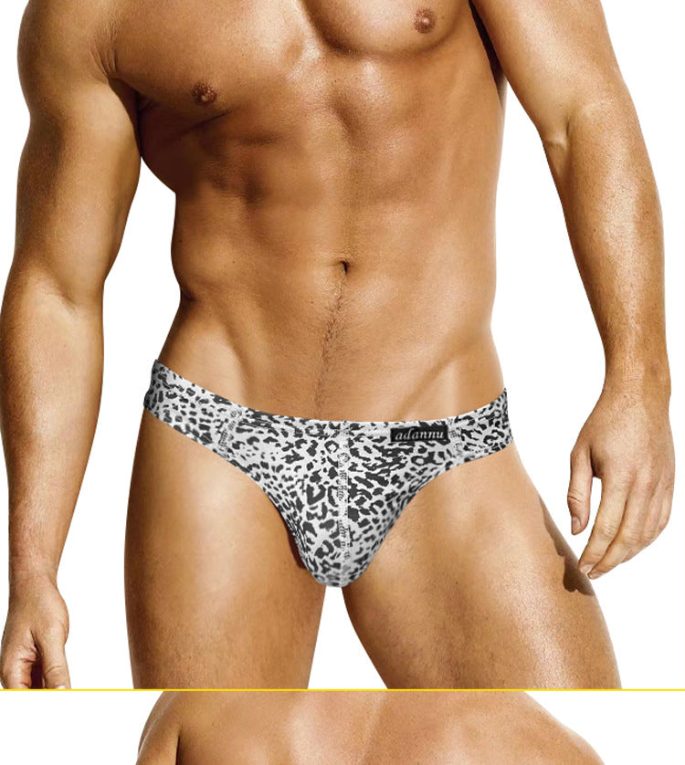 METOIN Men's Leopard Print Thong - Bold Low Rise Design (AD745)