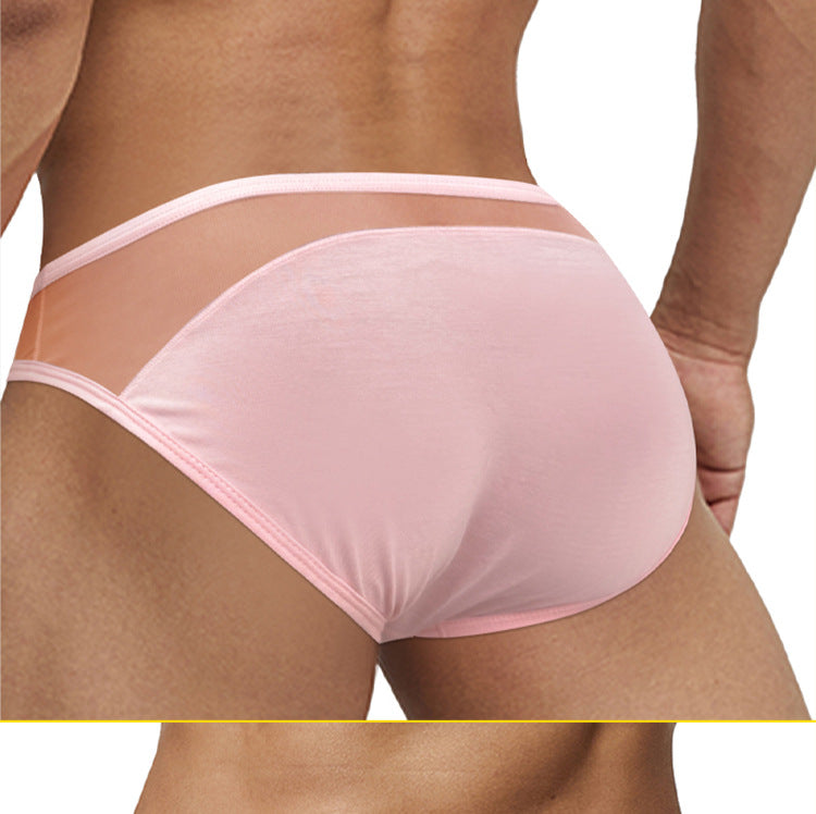 METOIN Men's Premium Seamless Tri-Section Triangle Underwear Breathable Soft Stretch Cotton Blend... (AD311)