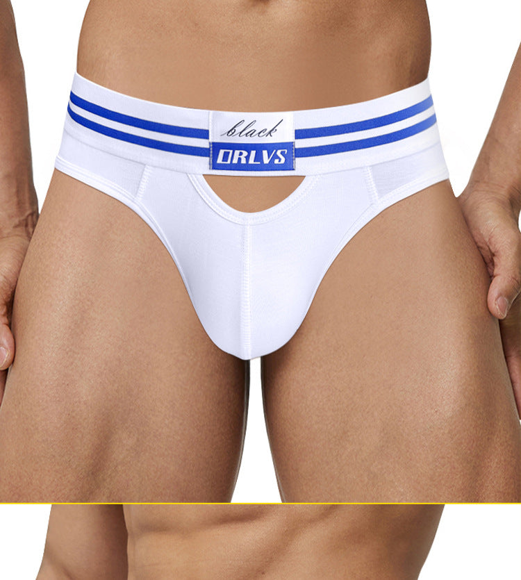 METOIN Ultra Thin High Cut Athletic Men's Briefs with Transparent Pouch Breathable Comfort Fit