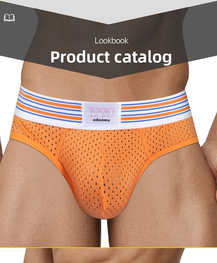 METOIN Men's Breathable Mesh Boxer Briefs with Removable 3D Butt Pads Comfort (AD7530)