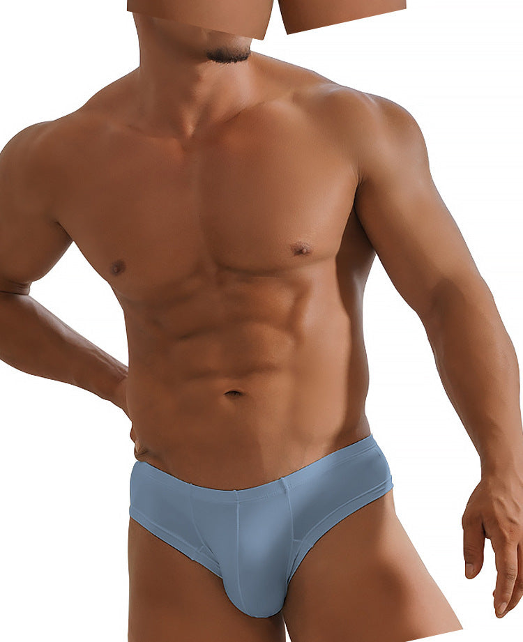 METOIN Men's Modal Athletic Low Rise Bikini Underwear Seamless Breathable Sporty Trunks with Cheeky Fit and Enhanced Support