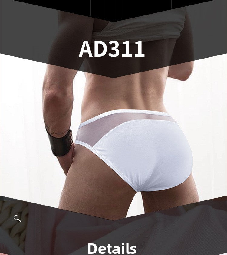 METOIN Men's Premium Seamless Tri-Section Triangle Underwear Breathable Soft Stretch Cotton Blend... (AD311)