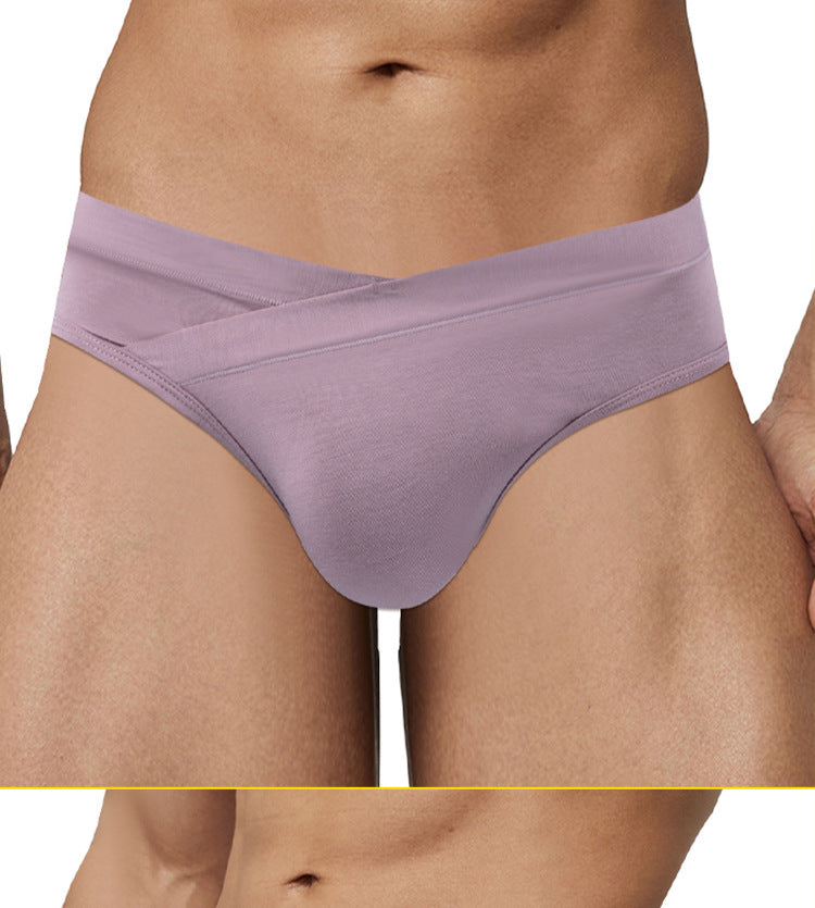 METOIN Men’s Modal High Stretch Low Rise V Waist Triangle Briefs Athletic Solid Color Comfortable Breathable Underwear