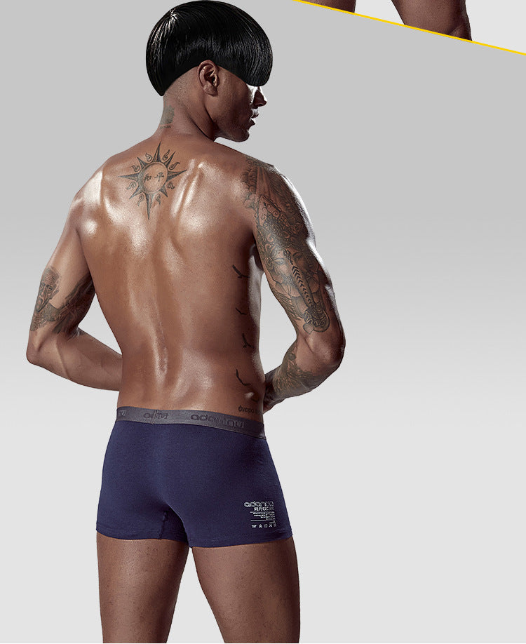 METOIN Men’s METOIN Premium Cotton Blend Mid Rise Boxer Briefs Comfort Fit and Natural Lift