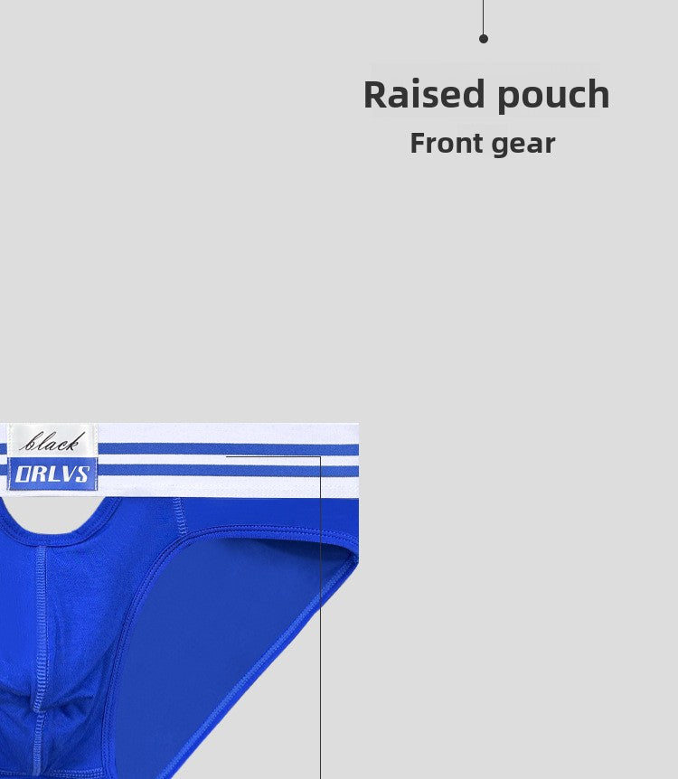 METOIN Ultra Thin High Cut Athletic Men's Briefs with Transparent Pouch Breathable Comfort Fit