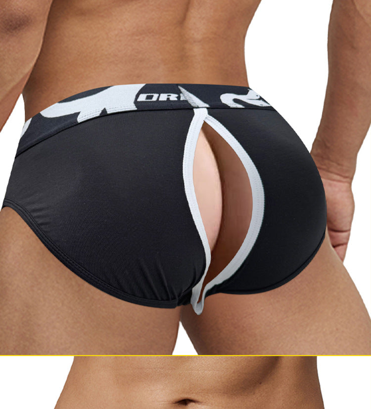 METOIN Men's Removable Pouch Underwear with Snake Print Waistband Daily Wear Breathable Comfortab... (OR6413)