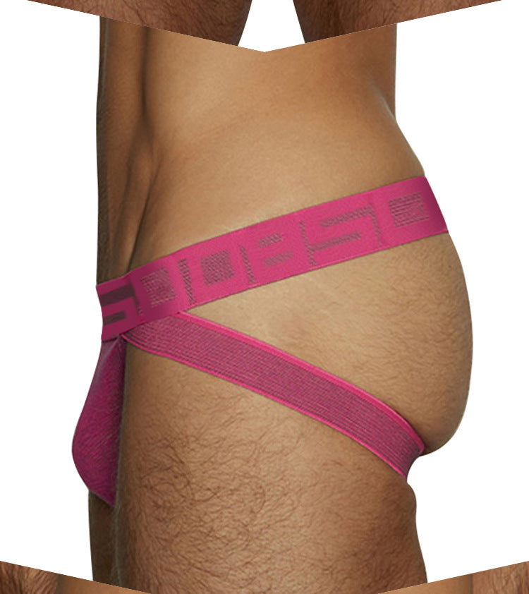 METOIN Men's T Back Thong Underwear Breathable Ribbed Fabric Low Rise Athletic Comfortable Cotton Blend Briefs (BS3127)