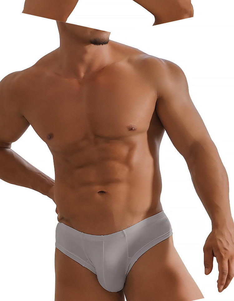 METOIN Men's Modal Athletic Low Rise Bikini Underwear Seamless Breathable Sporty Trunks with Cheeky Fit and Enhanced Support