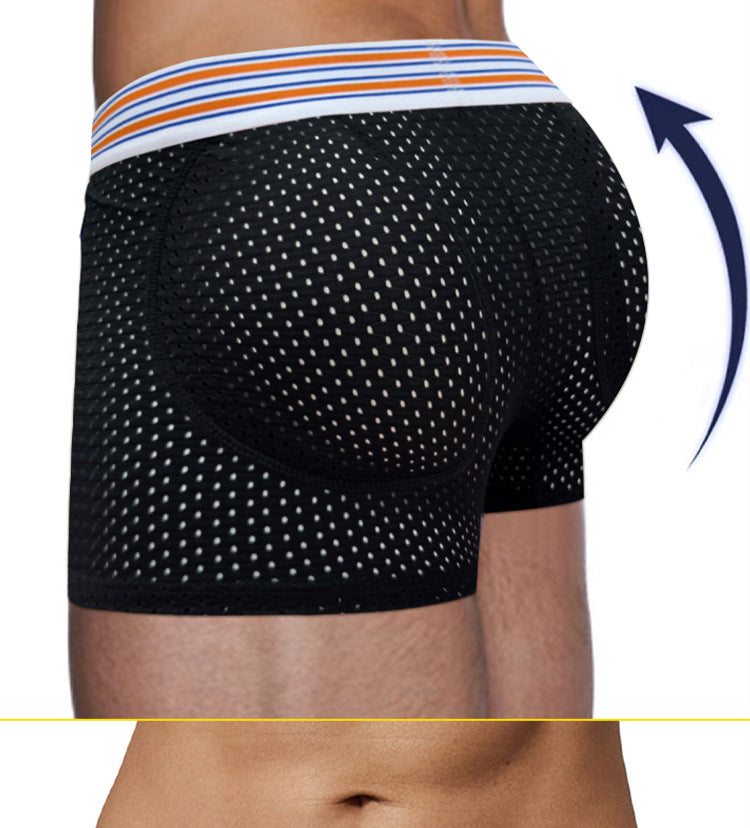 METOIN Men's Athletic Lift Up Butt Briefs with Ultra Breathable Mesh Design (AD7531)