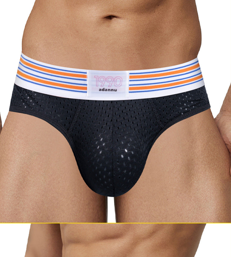 METOIN Men's Breathable Mesh Boxer Briefs with Removable 3D Butt Pads Comfort (AD7530)
