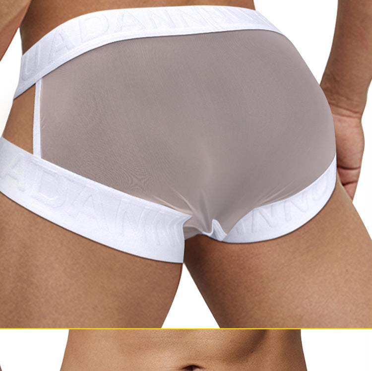 METOIN Comfortable Seamless Low Waist Butt Lifting Sports Elastic Underwear Athletic Triangle Briefs (AD772)