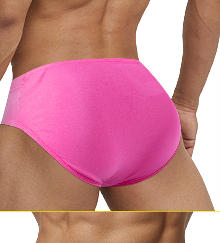 METOIN Men’s Modal High Stretch Low Rise V Waist Triangle Briefs Athletic Solid Color Comfortable Breathable Underwear