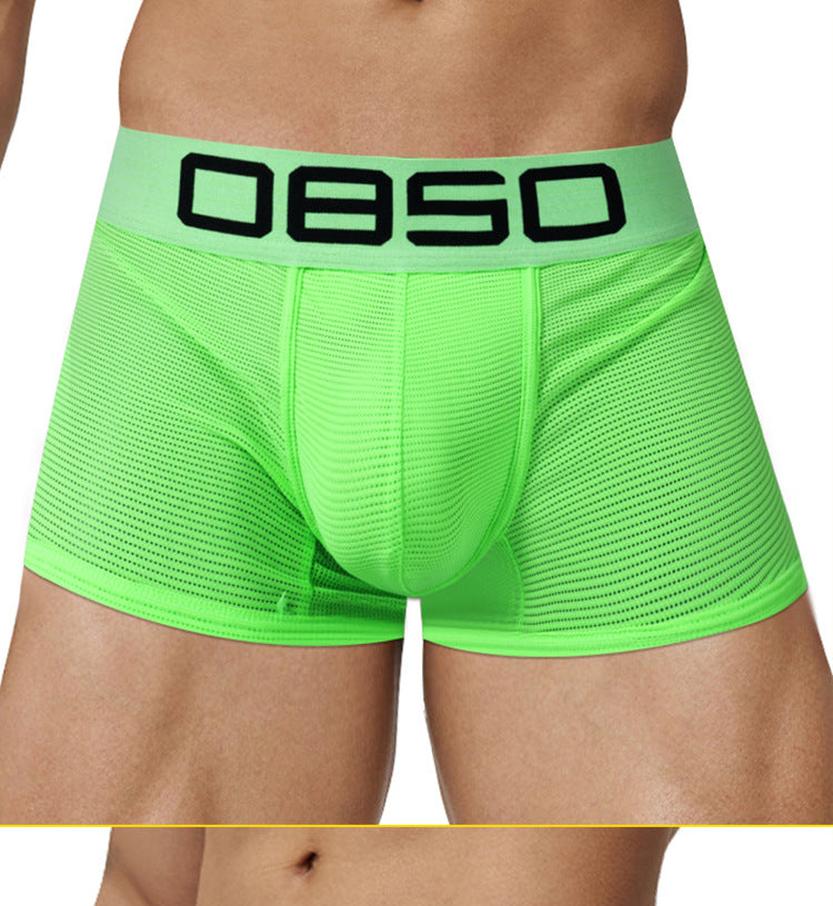 METOIN Men's Athletic Mesh Triangle Underwear Breathable Sport Workout Briefs Running (BS834)