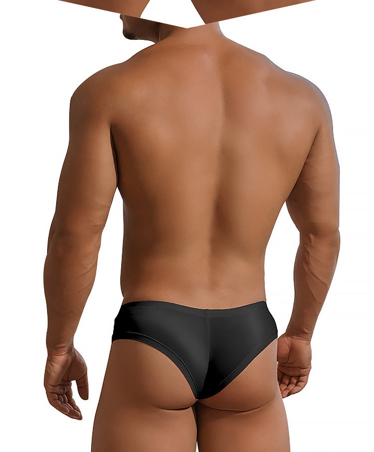 METOIN Men's Modal Athletic Low Rise Bikini Underwear Seamless Breathable Sporty Trunks with Cheeky Fit and Enhanced Support