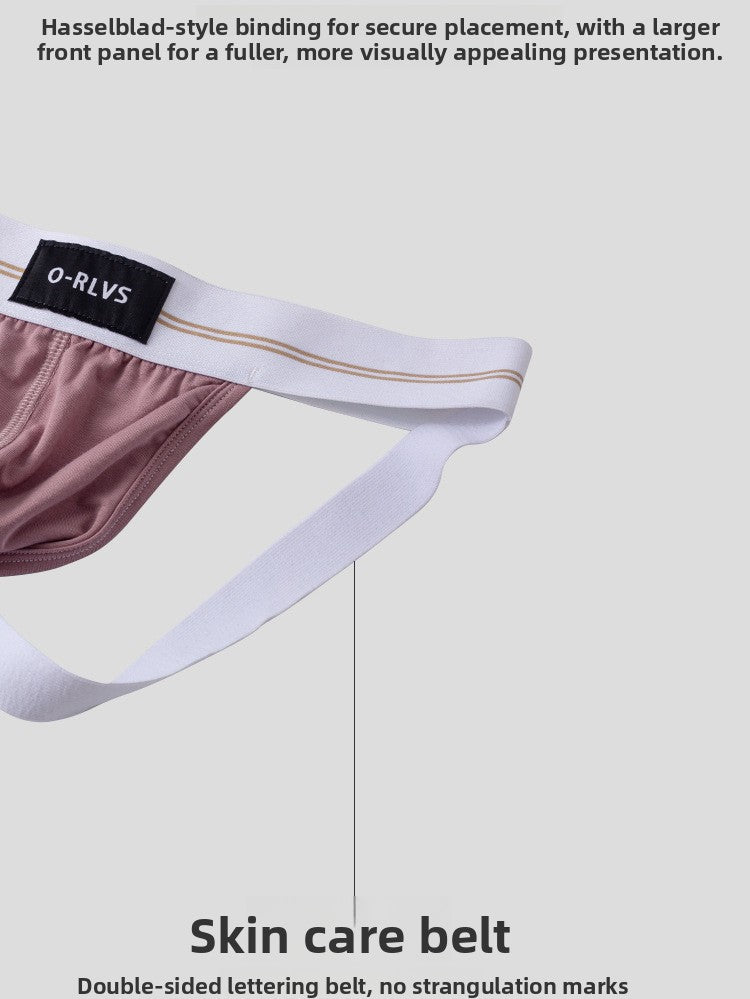 METOIN Men's Tanga Underwear Modal Fabric Low Rise Athletic Thong with Lifting Effect and Enhanced Bu... (OR6108)