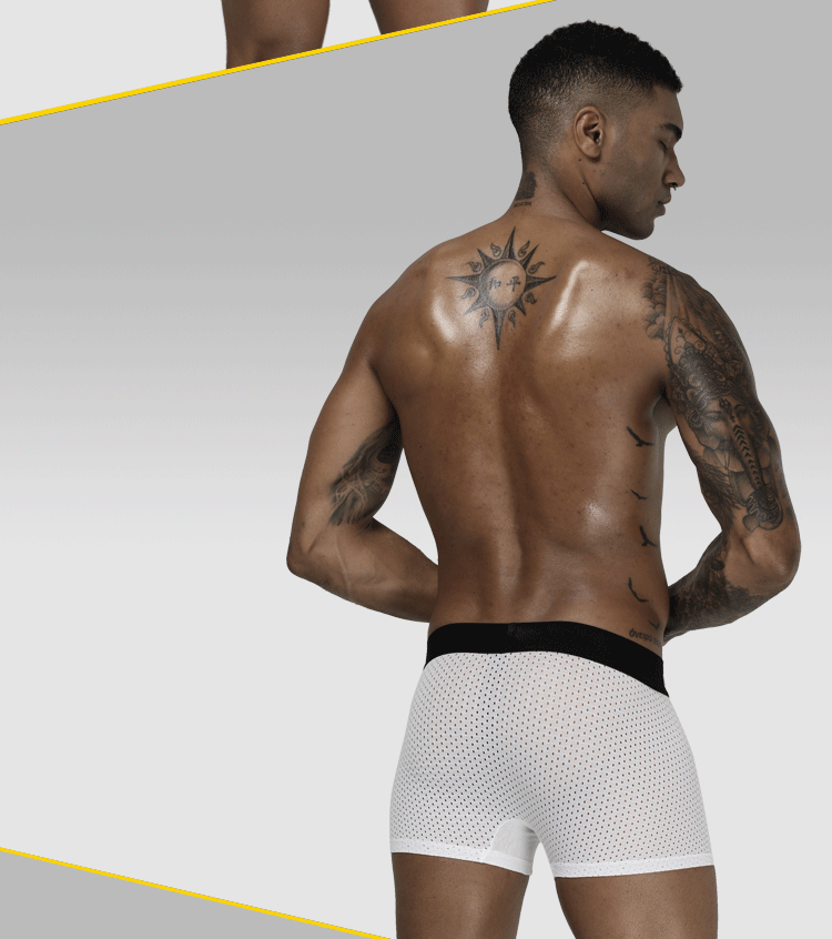 METOIN Men's Summer Breathable Cotton Boxer Briefs Style Solid Color Comfort Fit Underwear (OR207)