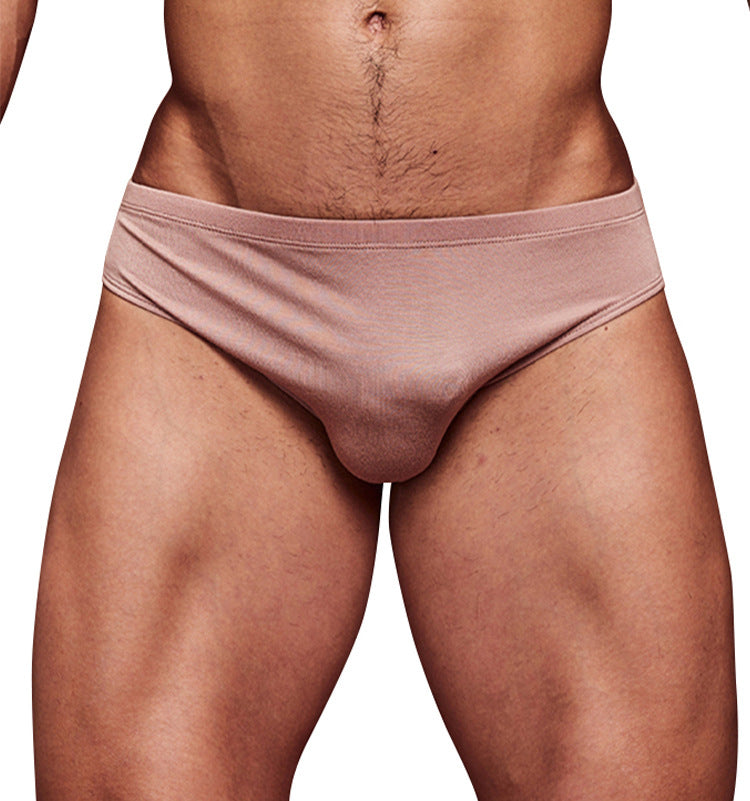 METOIN Men's Modal Triangle Briefs Pack of 3 - Low Rise Solid Color Sports Fit (AD315)
