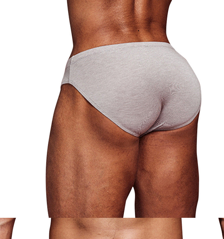 METOIN Men's Modal Triangle Briefs Pack of 3 - Low Rise Solid Color Sports Fit (AD315)