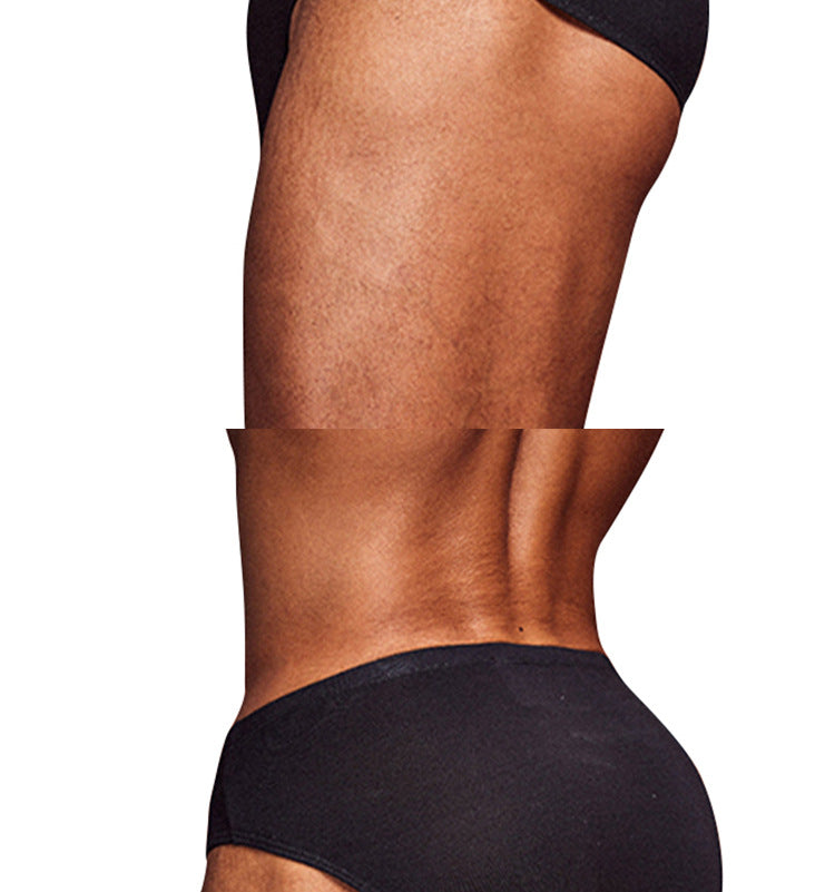 METOIN Men's Modal Triangle Briefs Pack of 3 - Low Rise Solid Color Sports Fit (AD315)