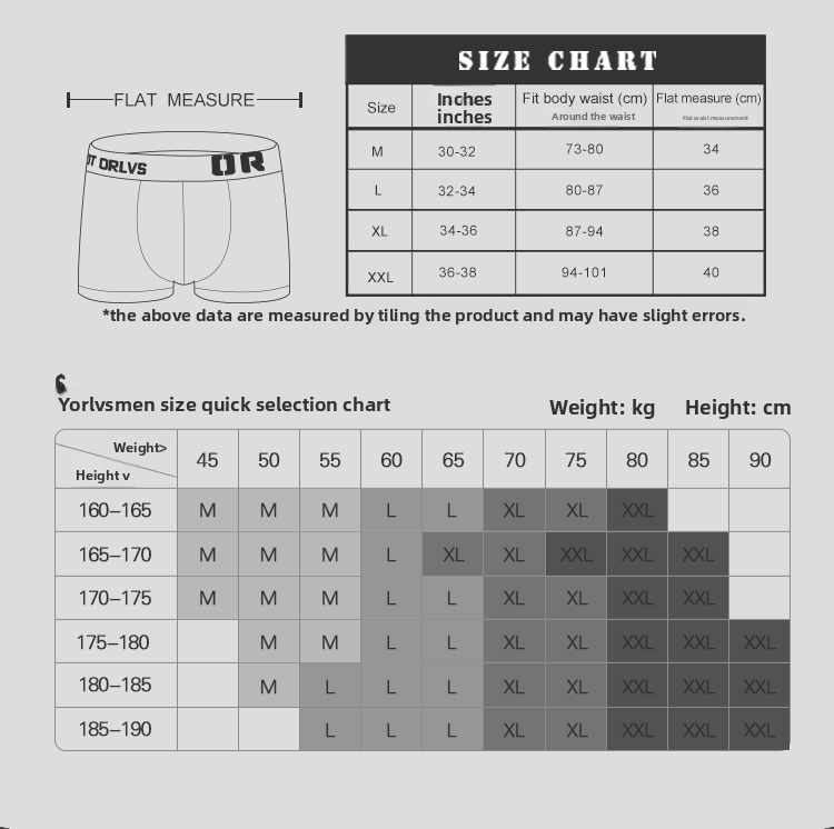 METOIN Men's Summer Breathable Cotton Boxer Briefs Style Solid Color Comfort Fit Underwear (OR207)