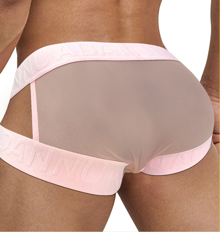 METOIN Comfortable Seamless Low Waist Butt Lifting Sports Elastic Underwear Athletic Triangle Briefs (AD772)