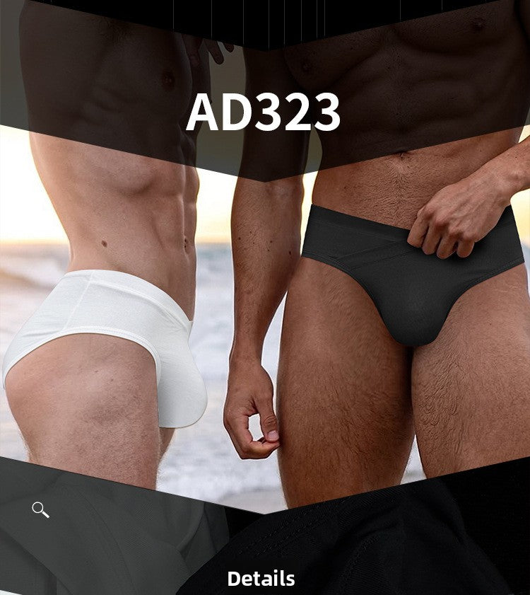 METOIN Men’s Modal Triangle Underwear High Elasticity V Waistband Athletic Minimalist Design (AD323)