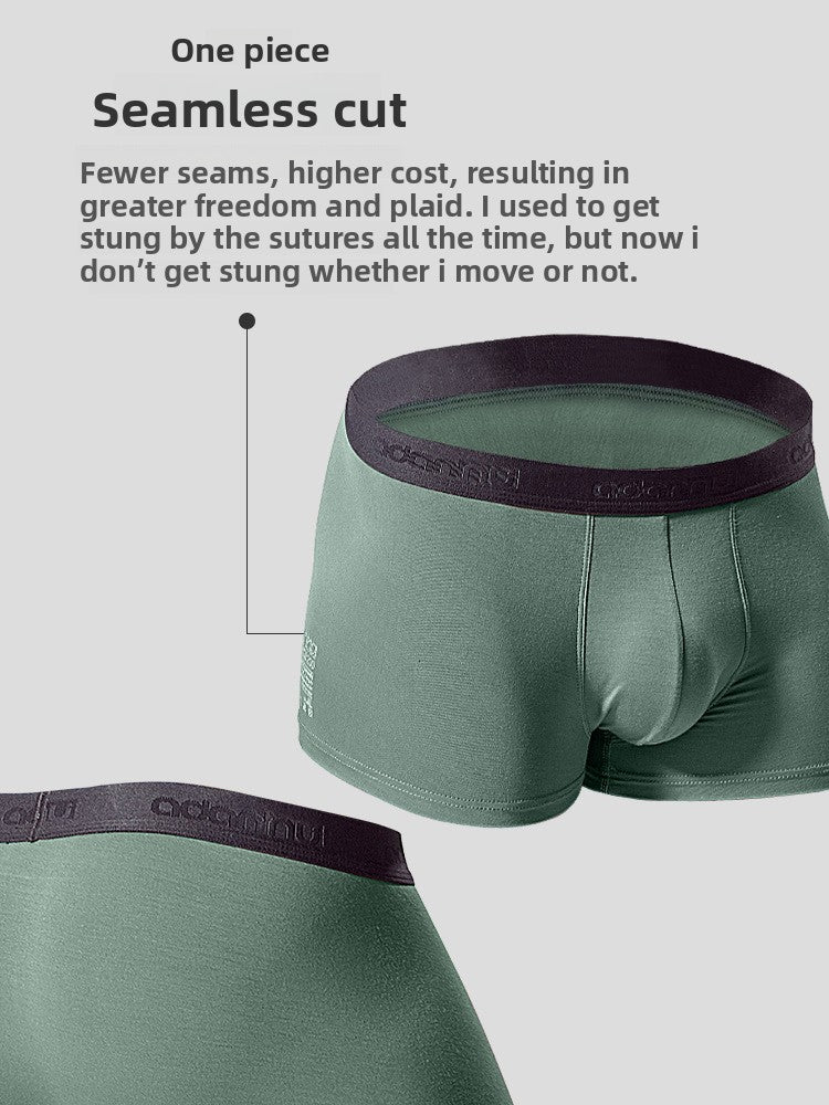 METOIN Men’s Modal Underwear Boxer Briefs Ice Silk Feel Breathable Comfortable Low Rise Stretchy ... (AD306)