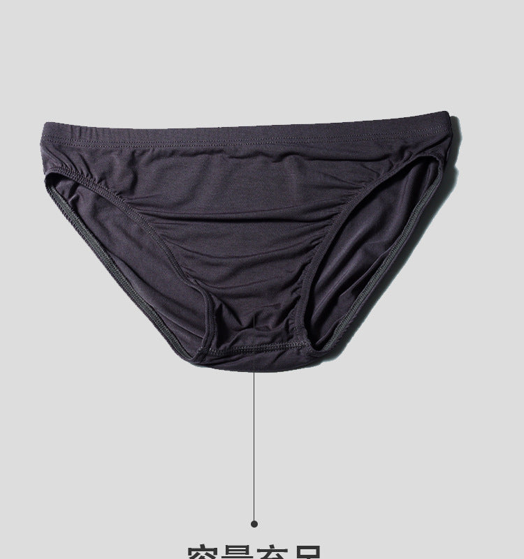 METOIN Men's Modal Triangle Briefs Pack of 3 - Low Rise Solid Color Sports Fit (AD315)