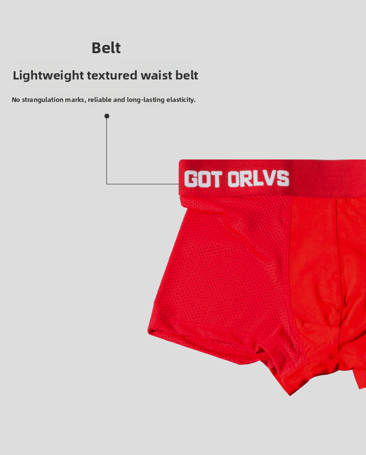 METOIN Men's Summer Breathable Cotton Boxer Briefs Style Solid Color Comfort Fit Underwear (OR207)