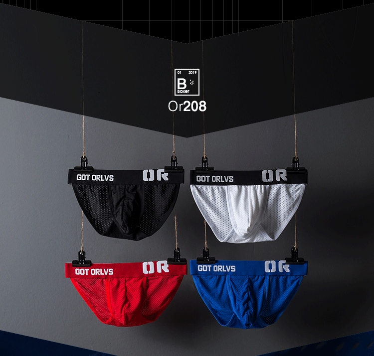 METOIN Men’s Ultra Breathable Mesh Briefs Lightweight Comfortable Summer Underwear (OR208)