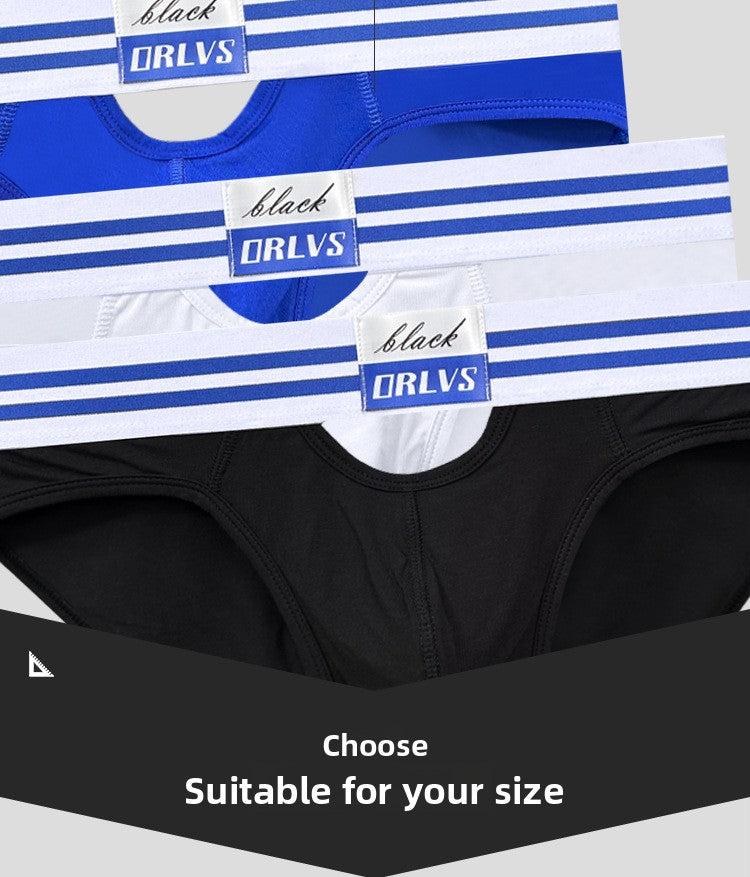 METOIN Ultra Thin High Cut Athletic Men's Briefs with Transparent Pouch Breathable Comfort Fit
