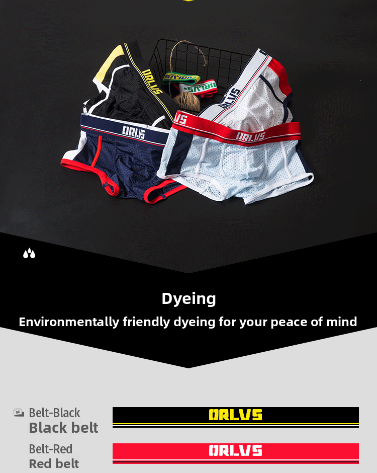 METOIN Men's Breathable Mesh Boxer Briefs with U-Shaped Pouch Support Comfort Fit Cotton Blend Underwear (OR193)