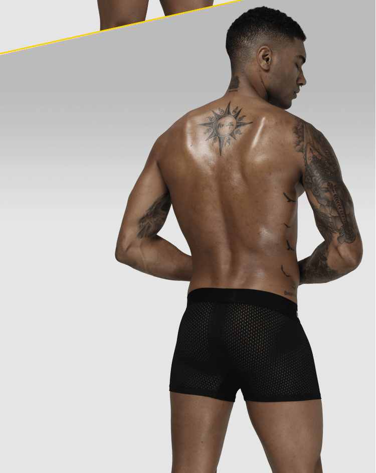 METOIN Men's Summer Breathable Cotton Boxer Briefs Style Solid Color Comfort Fit Underwear (OR207)
