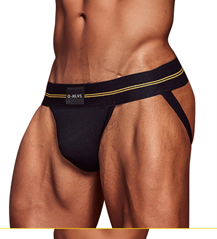 METOIN Men's Tanga Underwear Modal Fabric Low Rise Athletic Thong with Lifting Effect and Enhanced Bu... (OR6108)