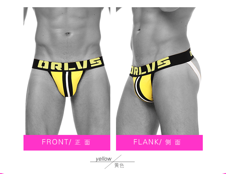 METOIN Men's Athletic Thong Underwear Low Rise Breathable Cotton Blend Pack of 3 with Gift Packaging (OR165)