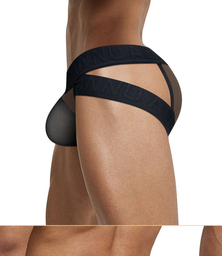 METOIN Comfortable Seamless Low Waist Butt Lifting Sports Elastic Underwear Athletic Triangle Briefs (AD772)