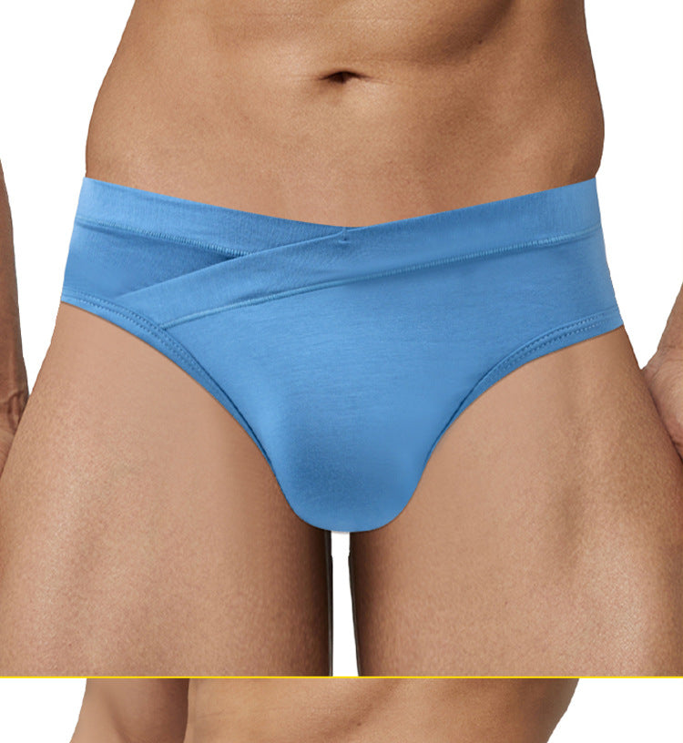 METOIN Men’s Modal High Stretch Low Rise V Waist Triangle Briefs Athletic Solid Color Comfortable Breathable Underwear