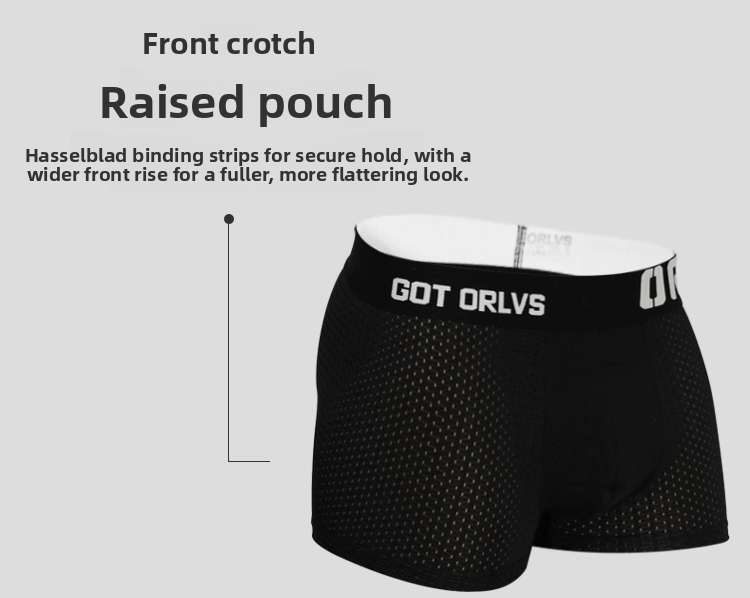 METOIN Men's Summer Breathable Cotton Boxer Briefs Style Solid Color Comfort Fit Underwear (OR207)