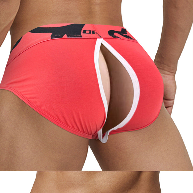 METOIN Men's Removable Pouch Underwear with Snake Print Waistband Daily Wear Breathable Comfortab... (OR6413)