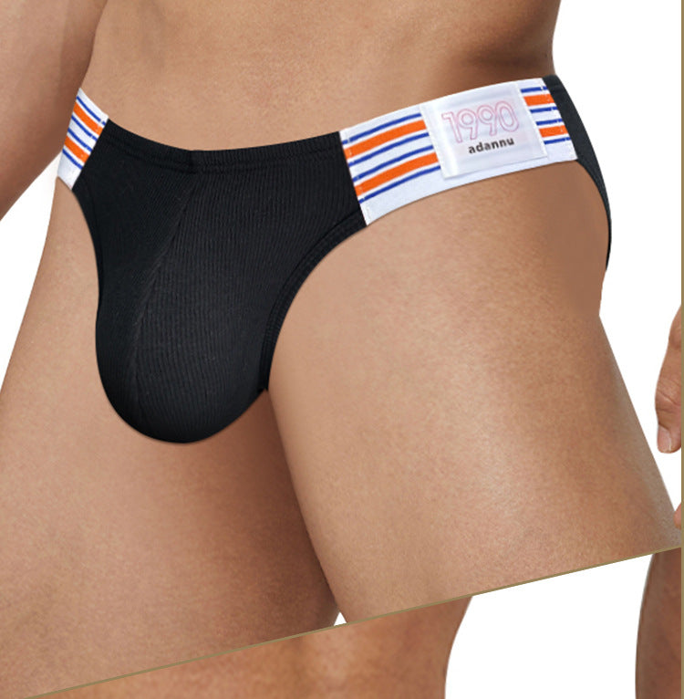 METOIN Men's Athletic Bull Horn High Cut Triangle Briefs Workout Fashionable (AD751)