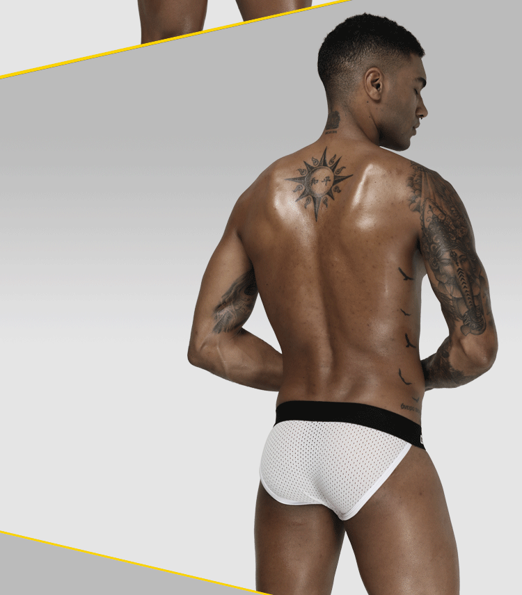 METOIN Men’s Ultra Breathable Mesh Briefs Lightweight Comfortable Summer Underwear (OR208)