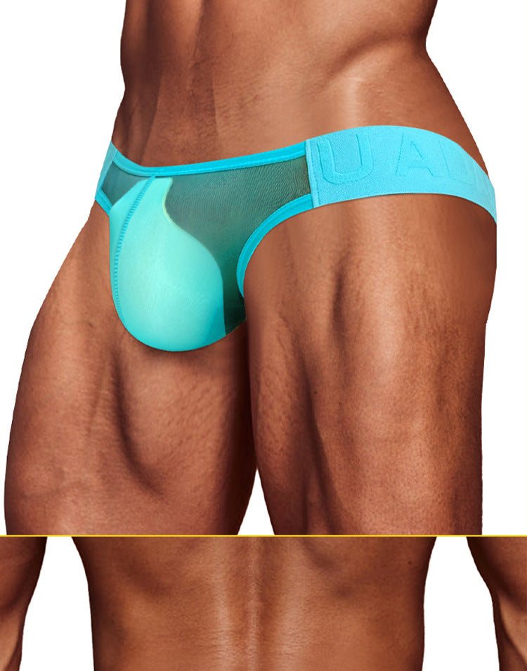 METOIN Men's Thong Underwear Ultra Thin Transparent Pouch No Waistband Butt Lifting Tanga Briefs ... (AD706)