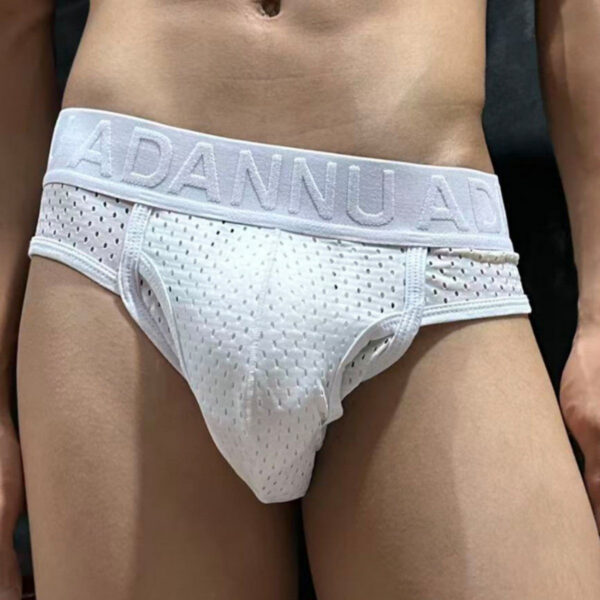 METOIN Men's Low Rise Triangle Briefs Breathable Mesh Athletic Underwear Gun Shape Separated Desi... - Brief / Hipster New Ar